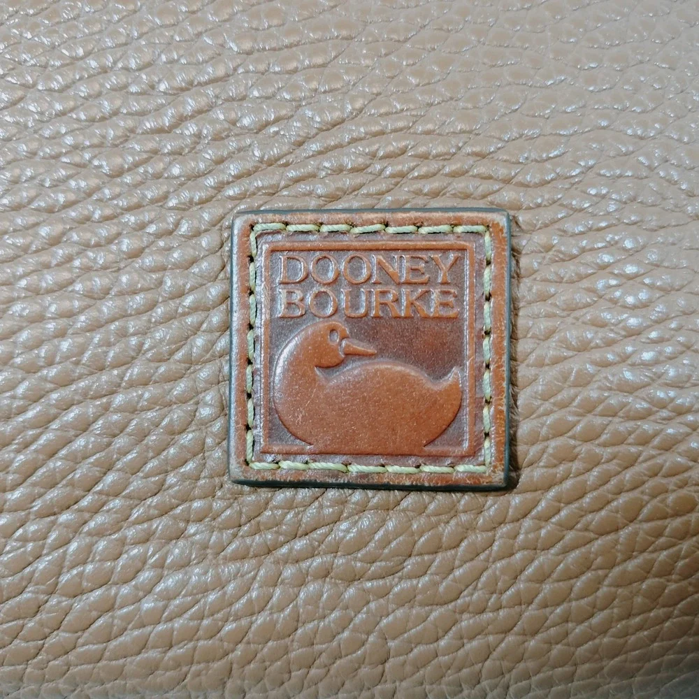 Vintage Dooney & Bourke Satchel; Brown Pebbled Leather,